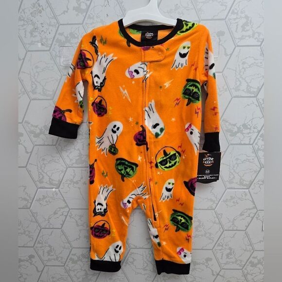 New Ghost Micro Fleece Unisex Halloween Pajama Union Hyde & EEk, Sz 6-9 months - Picture 1 of 8